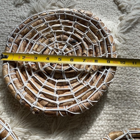 Set of 3 Water Hyacinth Basket Wall Plaques - Picture 5 of 6